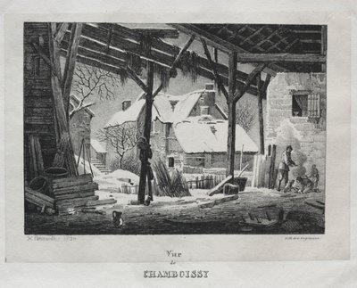 Vista de Chamboissy, 1820. de Gottfried or Godefroy Engelmann