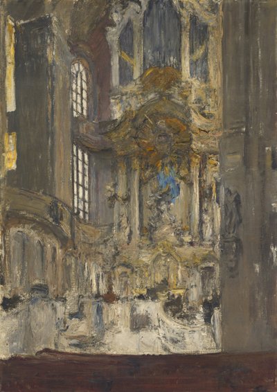 Interior da Frauenkirche em Dresden de Gotthardt Kuehl