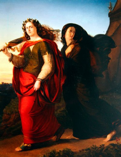 Judith de regresso a casa após o assassinato de Holofernes, c.1830 (óleo sobre tela) de Gottlieb Heinrich von Schroeter
