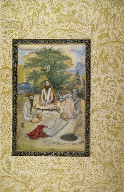 Cinco homens santos, uma folha do álbum de São Petersburgo de Govardhan