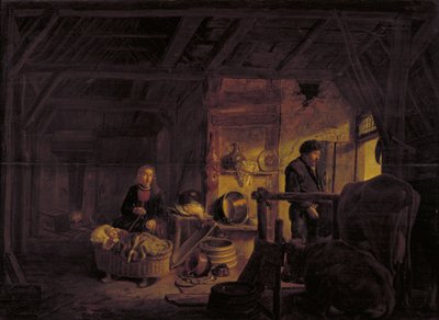 Interior de uma casa de campo de Govert Dircksz. Camphuysen