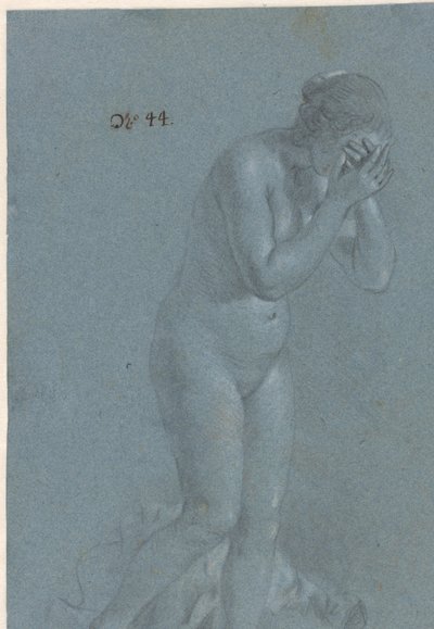 Mulher em pé com os olhos cobertos de Govert Flinck (attributed to)