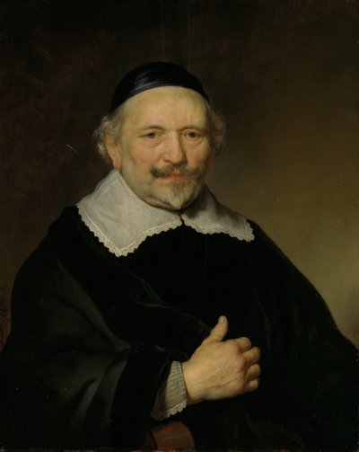 Retrato de um Homem, pensado para ser Augustijn Wtenbogaert (1577-1655) de Govert Flinck
