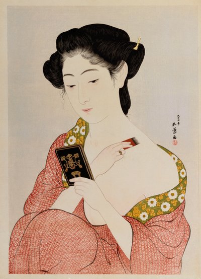 Uma mulher de roupa íntima, 1918 de Goyo Hashiguchi
