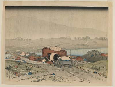 Yabakei, era de Taisho, 1918 (impressão de woodblock de cor) de Goyo Hashiguchi