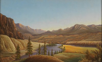 Vista do Lago Okanagan, Colúmbia Britânica de Grafton Tyler Brown