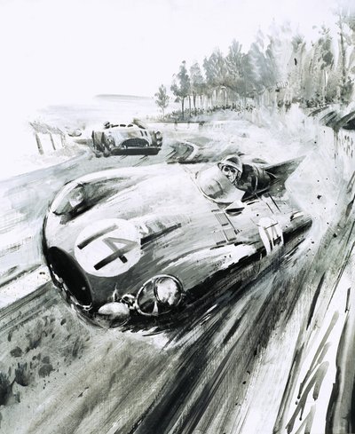 Jaguar D-type no Le Mans de 1954 de Graham Coton