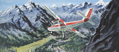 De Havilland Twin Otter (guache sobre papel) de Graham Coton