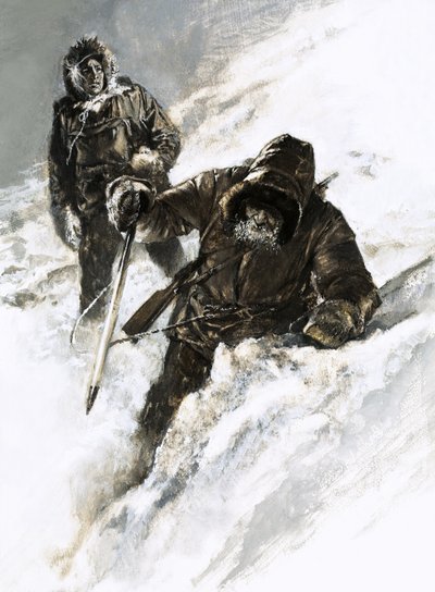 O Dr. Isaac Stringer e C. F. Johnson atravessaram o Yukon de Graham Coton