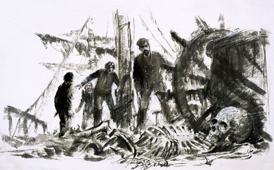 O Marlborough desapareceu em 1890 e não foi descoberto durante quase um quarto de século (guache sobre papel) de Graham Coton