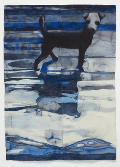 Cão de brincar, 2025 (aguarela) de Graham Dean