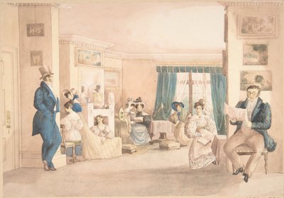 Um Interior em Hatton, Warwickshire, 1820-30. de Granddaughters of Dr. Samuel Parr.