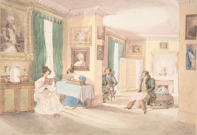Um Interior em Hatton, Warwickshire, 1820-30. de Granddaughters of Dr. Samuel Parr.