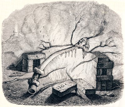 A vela - Fábulas de La Fontaine de Grandville