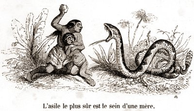 O asilo mais seguro é o peito de uma mãe de Grandville (1803 47)