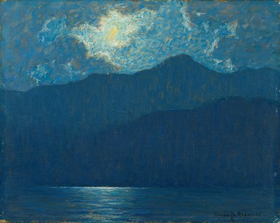 Sunrise Over Cataline Island (óleo a bordo) de Granville Redmond