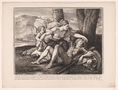 Rinaldo na Armida de Gérard Audran (attributed to)