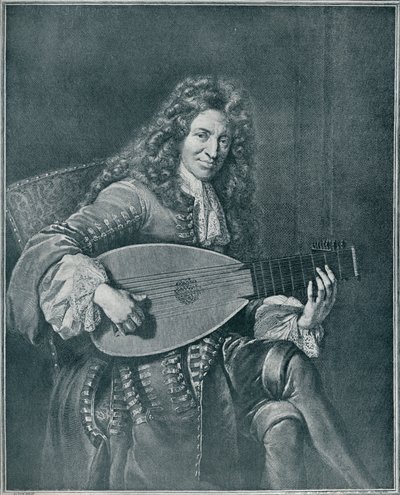 Charles Mouton, c1626-1710. Lutenista francês e compositor de alaúde, 1909 de Gérard Edelinck