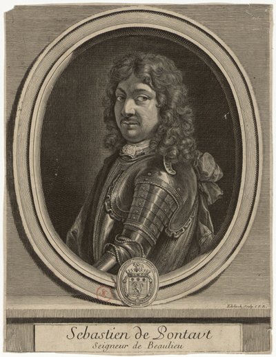Edelinck - Sebastien de Pontaut Seigneur de Baulieu de Gérard Edelinck