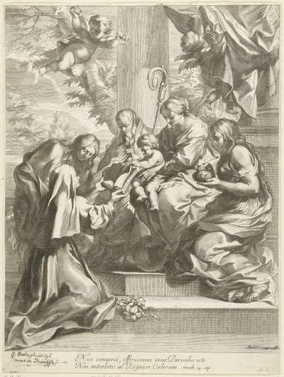 Santa Martina aos pés de Maria de Gérard Edelinck