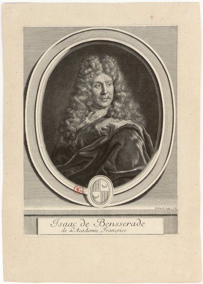 Isaac de Bensserade da Académie Françoise de Gérard Edelinck