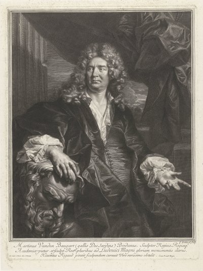 Retrato de Martin Desjardins Martinus Vanden Baugart (título no objeto) de Gérard Edelinck