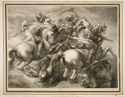 A Batalha dos Quatro Cavaleiros (Batalha de Anghiari) de Gérard Edelinck