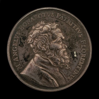 Michelangelo Buonarroti, 1475-1564, anverso do artista italiano, 1673. de Gérard Léonard Hérard