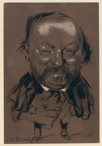 Gérard de Nerval - caricatura de Nadar de Gerard de Nerval