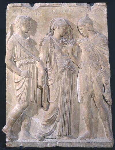 Orfeu, Eurídice e Hermes (mármore) de Greek