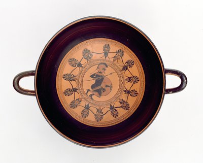 Taça Siana representando um guerreiro, c.560 aC (argila) de Greek