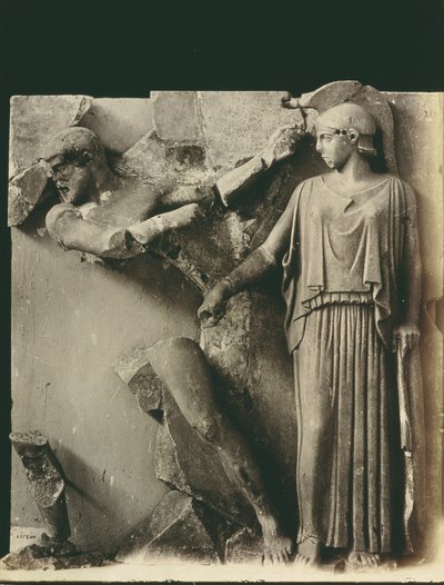 The Labours of Hercules, metopo do Templo de Zeus em Olympia, c.470-457 AC (mármore) de Greek