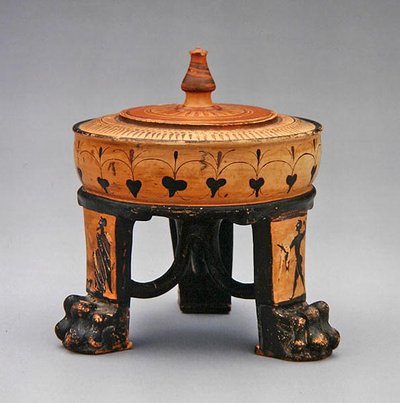 Tripé Exaleiptron, Escola Boeotiana, c.500 a.C. (cerâmica) de Greek