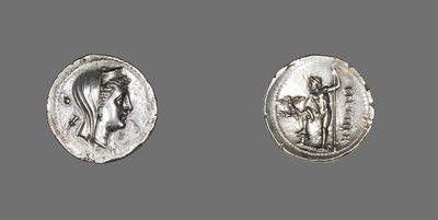 Drachm representando a Ninfa Anfitrita, 216-203 AC de Greek School