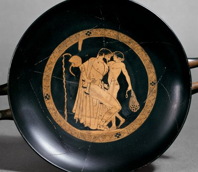 Copa de figuras vermelhas (cerâmica) de Greek School