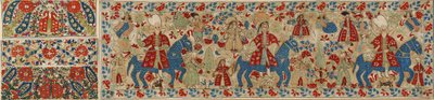 Capa de almofada nupcial, de Ioannina, Ipeiros, séc. XVII-XVIII (linho com fios de seda e prata) de Greek School