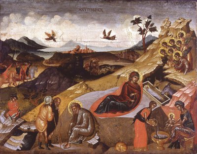 A Natividade de Cristo de Greek icon