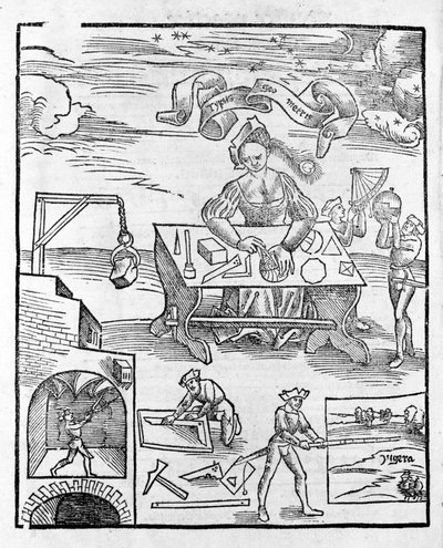 Artes Liberais: La geometria - em "Margarita Philosophica" de Gregor Reisch (1467-1525). Bale de Gregor Reisch