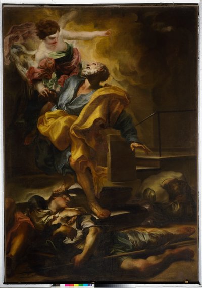 São Pedro, o apóstolo, libertado da prisão de Gregorio De Ferrari