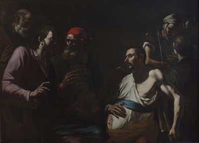 Curando um homem com hidropisia, c.1630. de Gregorio Preti