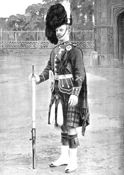 Cor-sargento, o Queens possui Cameron Highlanders, c1880 de Gregory and Co