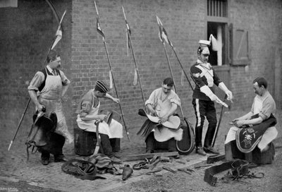 Seleiros dos 17os Lancers no trabalho, 1896 de Gregory and Co
