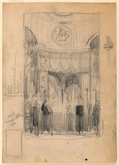 Funeral de James Cardinal Gibbons na Catedral Católica Romana, Baltimore, MD de Griffith Baily Coale