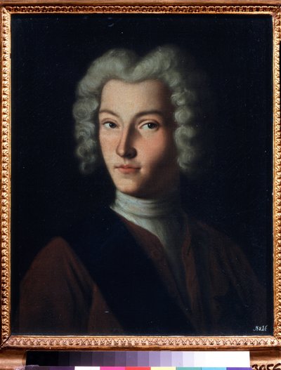 Retrato do Czar Pedro II da Rússia (1715-1730) (Retrato do Czar Pedro II da Rússia). Pintura de Grigori Dmitrievich Molchanov (por volta de 1730-após 1786), óleo sobre tela, arte russa do século XVIII. Galeria Estatal Tretyakov, Moscou. de Grigory Dmitriev Molchanov