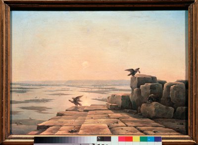 Overflow Of The Nile (Egipto) - Pintura de Grigori Grigorievich Chernetsov (Chernetsov) (1802-1865), óleo sobre tela de Grigory Tchernezov
