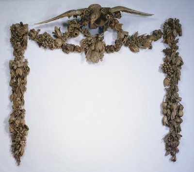 Decoração Overmantel, c. 1675-1677. de Grinling Gibbons