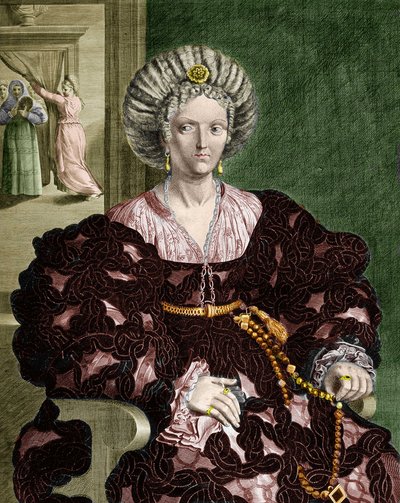 Retrato de Lucrece Borgia, Itália de Guercino (1591 1666) (after)