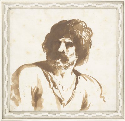 busto de um homem de Guercino (attributed to)