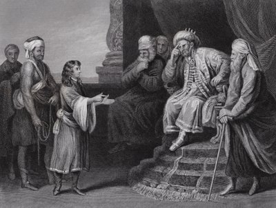 Joseph interpretando o sonho do Faraó de Guercino