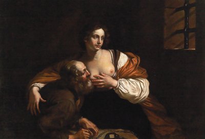 Caridade Romana. de Guercino